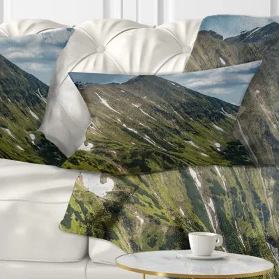 Design Art Tatra Mountains Panoramic View - Landscape Printed Throw Pillow In Multi-color