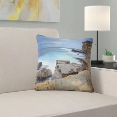 Design Art Terrigal Skillion Nsw Australia - Sea & Shore Printed Pillow In Blue
