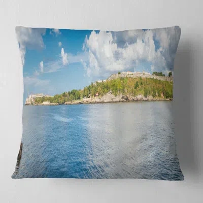 Design Art The Bay Of Havana Panorama - Sea & Shore Printed Pillow