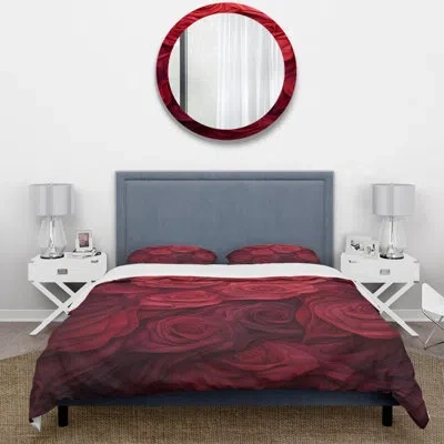Design Art The Beauty Of Red Roses - Roses Duvet Cover Set