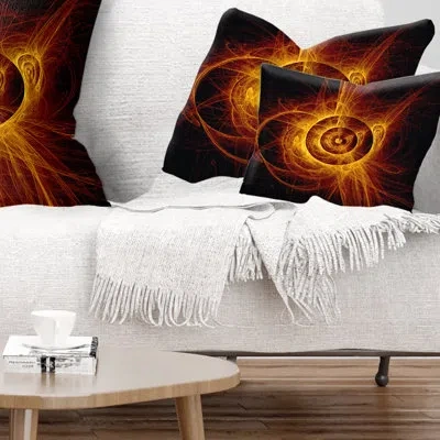 Design Art The Flashing Yellow Flame - Abstract Printed Pillow