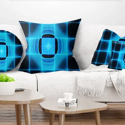 Design Art Thermal Infrared Visor - Abstract Printed Pillow In Blue,black