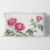 Design Art Three Peonies Flowers Rectangular Pillow Cover & Insert
