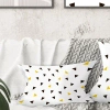 Design Art Trendy Black And Gold Triangular Pattern - Mid-century Modern Printed Throw Pillow