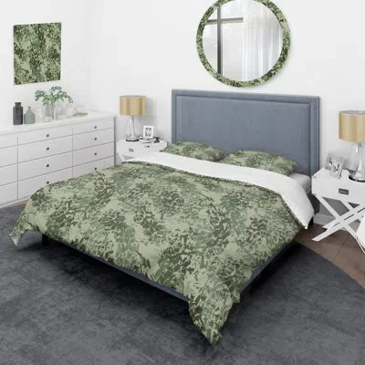 Design Art Trendy Green Camouflage - Abstract Duvet Cover Set - Microfiber Polyester