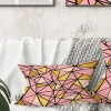 Design Art Triangular Gold Design Ii - Mid-century Modern Printed Throw Pillow