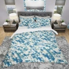 Design Art Triangular Modern Geometric Blue - Contemporary Design Duvet Cover Set - Microfiber Polyester In Blue