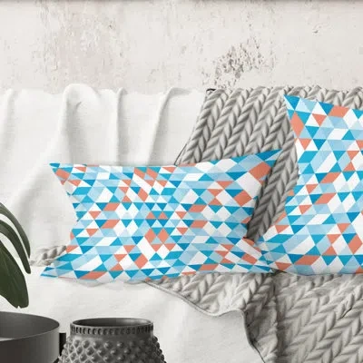 Design Art Triangular Retro Design Ii - Mid-century Modernprinted Throw Pillow