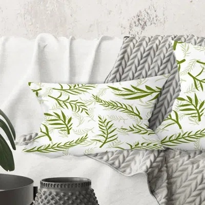 Design Art Tropical Botanicals I - Mid-century Modern Printed Throw Pillow