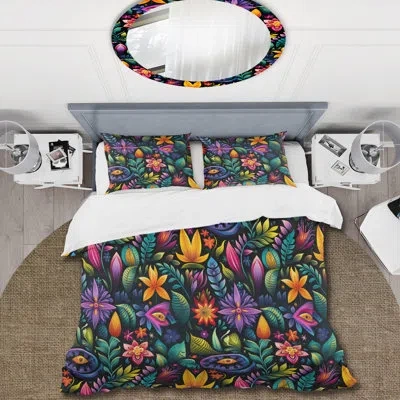Design Art Tropical Fiesta Tropical Pattern I Bedding In Green;pink
