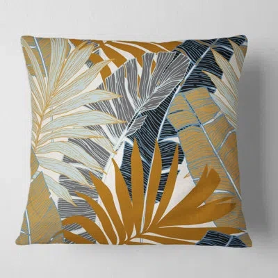 Design Art Tropical Palm Tree And Banana Leaves Square Pillow Cover & Insert
