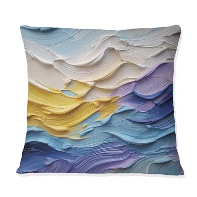 Design Art Twisted Whirls Ii - Abstract Spirals Printed Throw Pillow In Purple;gold