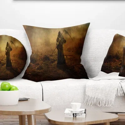 Design Art Unexpected Death - Abstract Printed Throw Pillow
