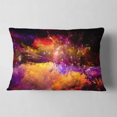 Design Art Universe Fractal Burst - Abstract Printed Pillow