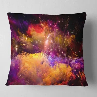 Design Art Universe Fractal Burst - Abstract Printed Pillow