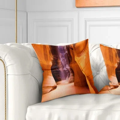Design Art Upper Antelope Canyon - Landscape Printed Pillow