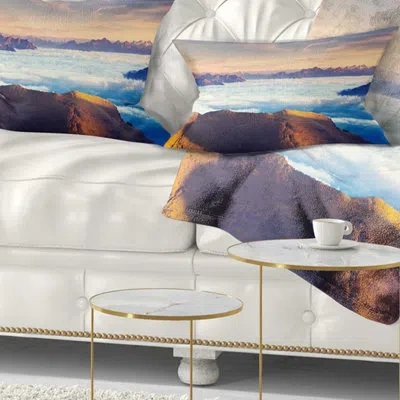 Design Art Val Gardena Valley Panorama - Sea & Shore Printed Throw Pillow