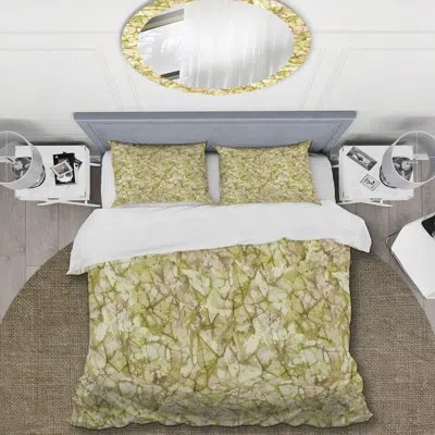 Design Art Various Camouflage Pattern Iii - Abstract Duvet Cover Set - Microfiber Polyester In Green