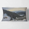 Design Art View On Snowy Mountaintops Rectangular Pillow Cover & Insert
