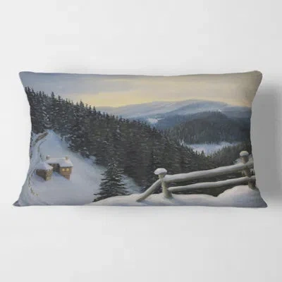 Design Art View On Snowy Mountaintops Rectangular Pillow Cover & Insert