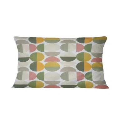 Design Art Vintage Circular Design I - Mid-century Modern Printed Throw Pillow