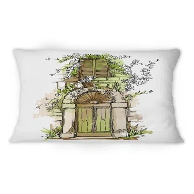 Design Art Vintage Old Europe View Vi -1 Vintage Printed Throw Pillow