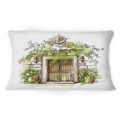 Design Art Vintage Old Europe View Viii -1 Vintage Printed Throw Pillow
