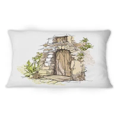 Design Art Vintage Old Europe View Xiv -1 Vintage Printed Throw Pillow