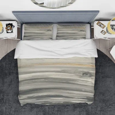 Design Art Watercolor Colorfields Ii Duvet Cover Set In Gray