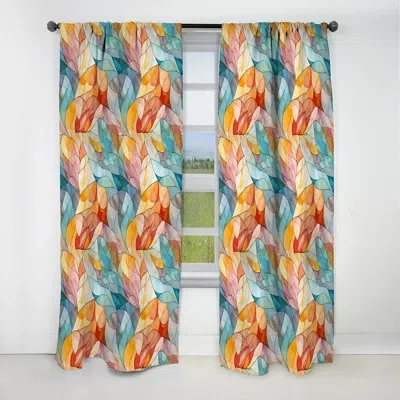 Design Art Watercolor Delight Marble Pattern - Abstract Marble Marble Blackout Curtain - 1 Panels In Multi-color