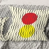 Design Art Wave Pattern - Mid-century Modernprinted Throw Pillow In Yellow