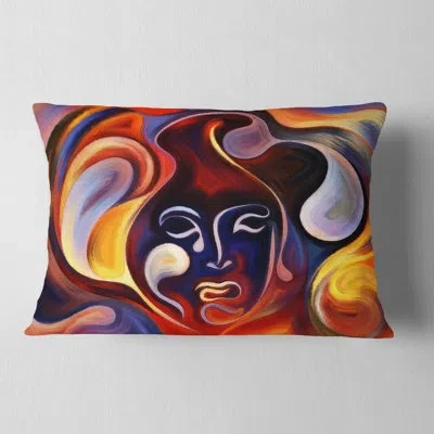 Design Art Waves Of Thought - Abstract Printed Pillow