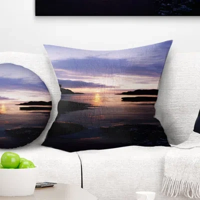 Design Art White Park Bay - Beaches Printed Pillow