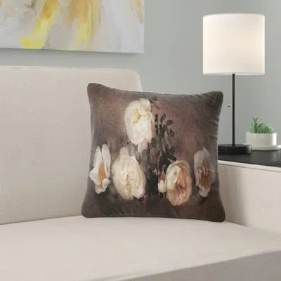 Design Art Wild Roses In Old Style - Floral Printed Pillow