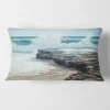 Design Art Wild Waves Breaking On The Shore Rectangular Pillow Cover & Insert