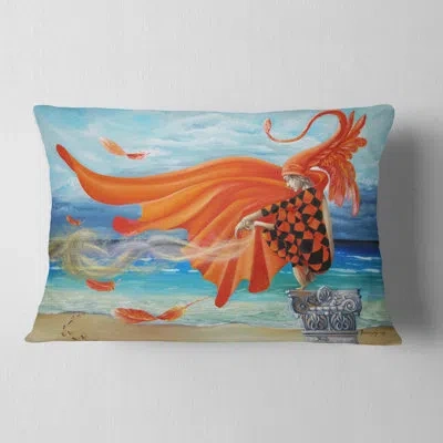 Design Art Wind Blows All - Abstract Printed Throw Pillow