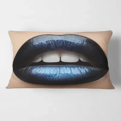 Design Art Woman Lips With And Lipstick Rectangular Pillow Cover & Insert