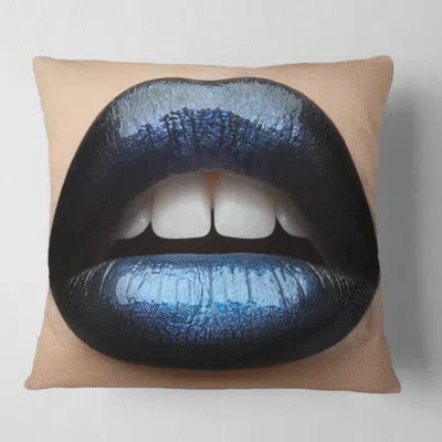 Design Art Woman Lips With And Lipstick Square Pillow Cover & Insert