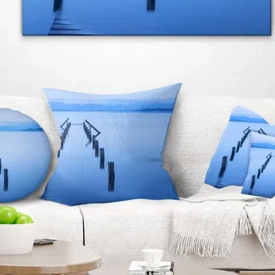 Design Art Wood Walk - Landscape Printed Pillow