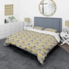 Design Art Yellow Ethnic Pattern - Abstract Duvet Cover Set - Microfiber Polyester In Yellow