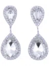 Design By Conception Women's Drop Earrings With Navette Shape Crystals In Silver In Silver