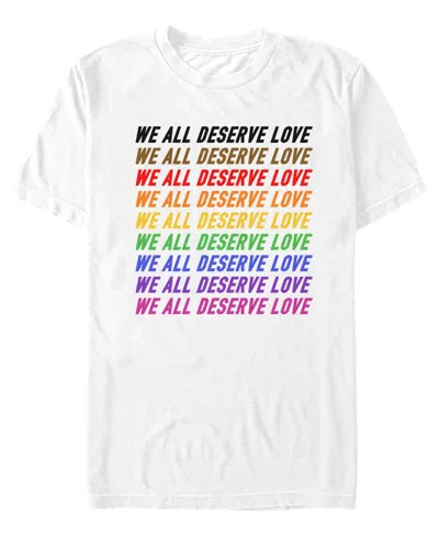 Design By Humans Men's Deserve Love Short-sleeve T-shirt In White