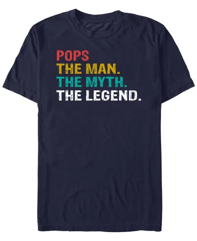 Design By Humans Men's Father's Day Short Sleeve T-shirt In Navy