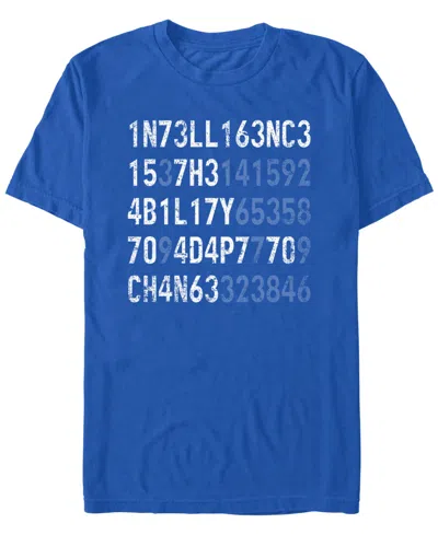 Design By Humans Men's Intelligence Is The Ability To Adapt To Change T-shirt In Royal