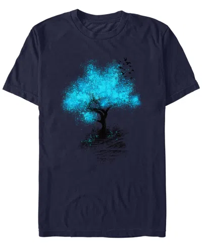 Design By Humans Men's Leaving Home Short Sleeve T-shirt In Navy