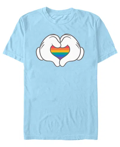 Design By Humans Men's Love Hands Short-sleeve T-shirt In Blue