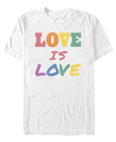 Design By Humans Men's Love Is Love Short-sleeve T-shirt In White