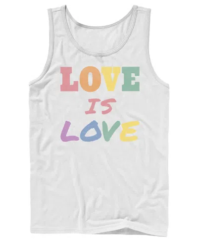 Design By Humans Men's Love Is Love Sleeveless Tank Top In White