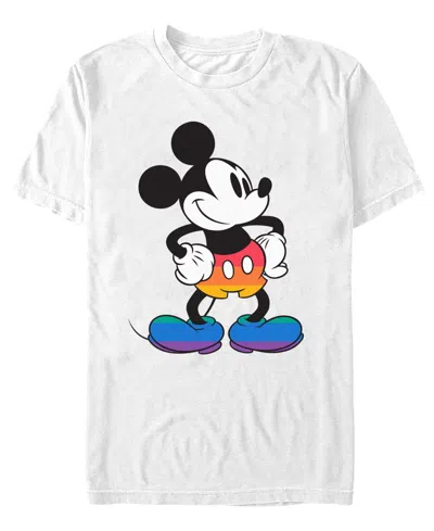Design By Humans Men's Mickey Proud Pose Short-sleeve T-shirt In White