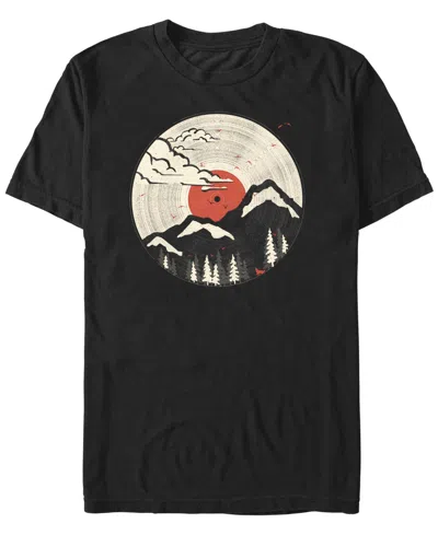 Design By Humans Men's Mtn Lp Short Sleeve T-shirt In Black